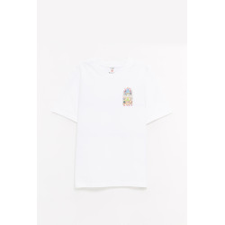 CASABLANCA WHITE TENNIS LANDSCAPE TENNIS LANDSCAPE T SHIRT